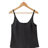 Women's 100% Pure Silk Crepe-de-Chine Camisole in Black