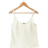 Women's 100% Pure Silk Crepe-de-Chine Camisole in Natural White