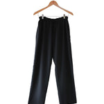 Women's 100% Pure Silk Crepe-de-Chine Pyjama Pant in Black
