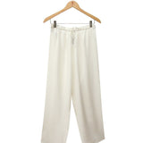 Women's 100% Pure Silk Crepe-de-Chine Pyjama Pant in Natural White