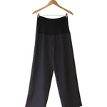 Women's 100% Pure Silk Crepe-de-Chine Trousers in Black