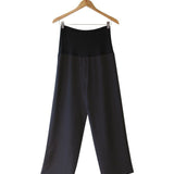 Women's 100% Pure Silk Crepe-de-Chine Trousers in Black
