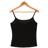 Women's 100% Pure Silk Camisole in Black