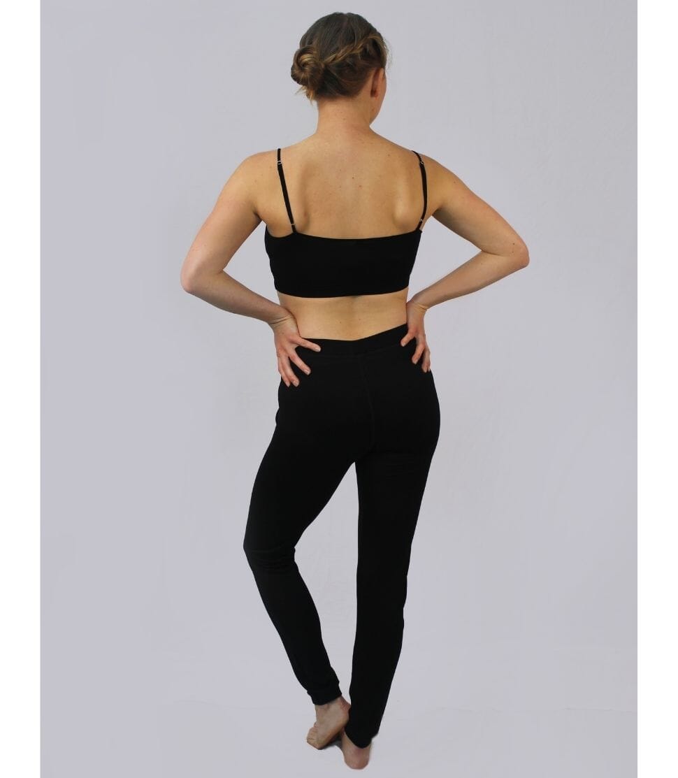 Silkbody Women's 100% Pure Silk Legliner in Black