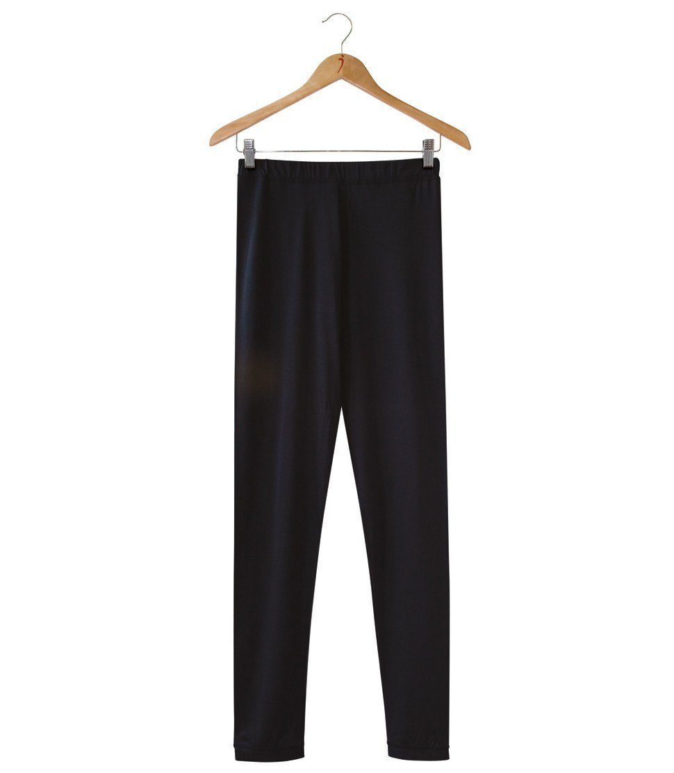 Women's 100% Pure Silk Legliner in Black
