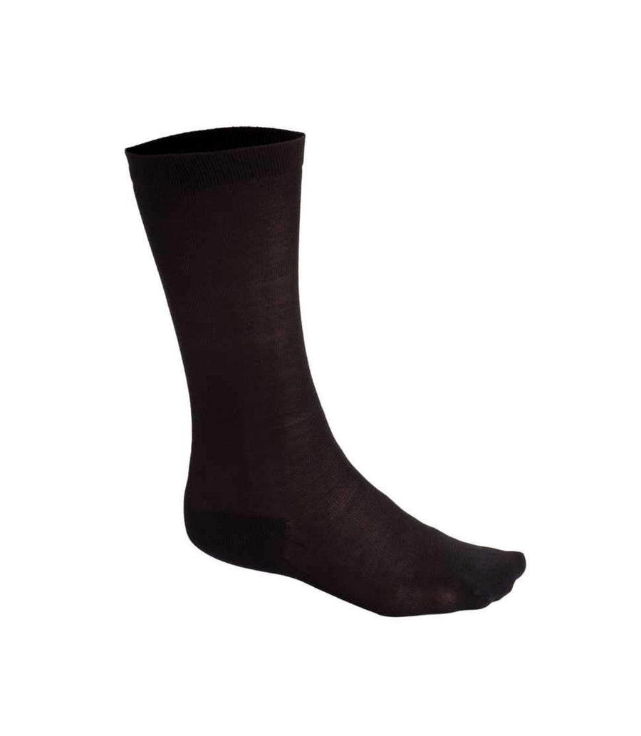 Pure Silk Liner Socks in Black