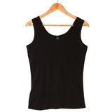 Women's 100% Pure Silk Singlet in Black