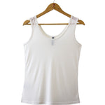 Women's 100% Pure Silk Singlet in Natural White