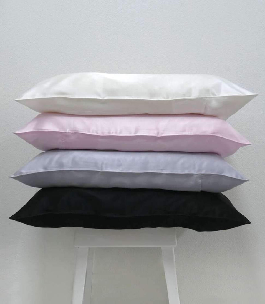  100% Pure Silk Standard Pillowcases in Ivory, Natural, Pink Mist and Silver