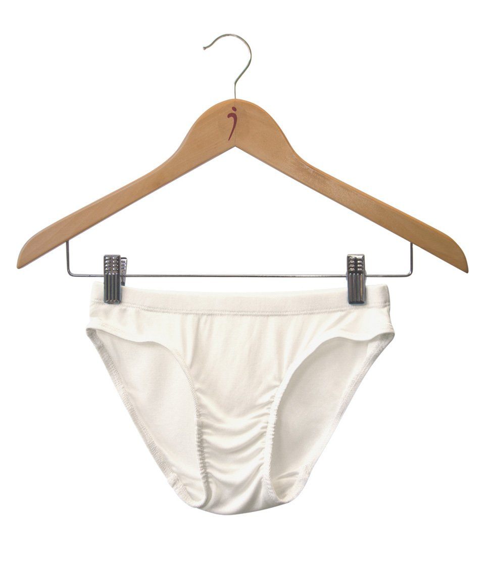  Women's 100% Pure Silk Briefs in Natural White