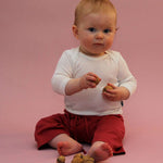 100% Pure Silk Baby Long Sleeve Underwear and Silkspun Drawstring Pants 