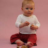 100% Pure Silk Baby Long Sleeve Underwear and Silkspun Drawstring Pants 