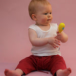 100% Pure Silk Baby Vest Underwear in Natural and Silkspun Drawstring Pants 