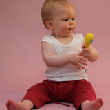 100% Pure Silk Baby Vest Underwear in Natural and Silkspun Drawstring Pants 