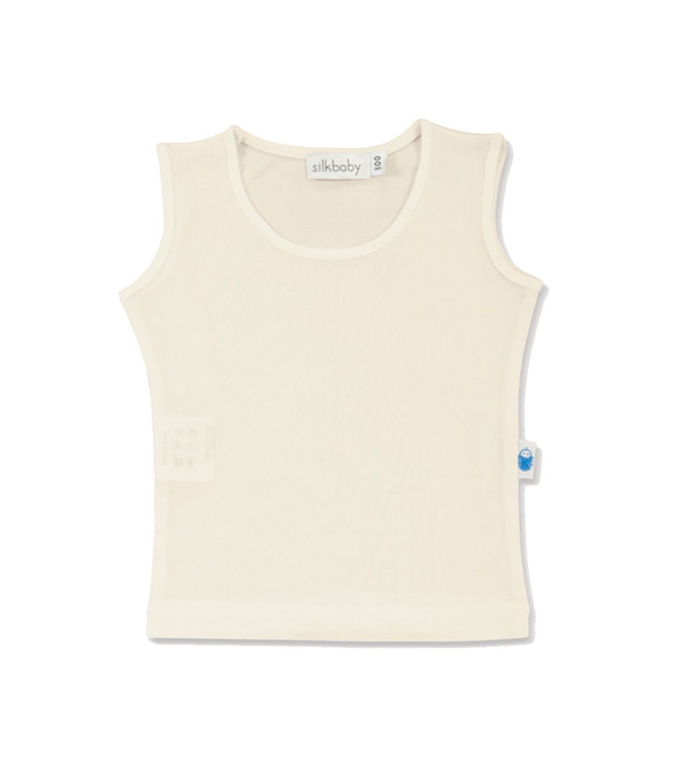 100% Pure Silk Baby Vest Underwear in Natural