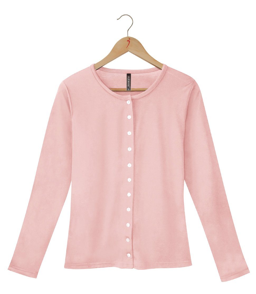 Women's Silkspun Cardigan in Shell Pink