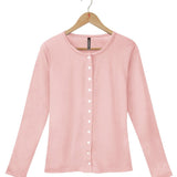 Women's Silkspun Cardigan in Shell Pink