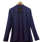 Women's Silkspun Longline Cardigan in Navy