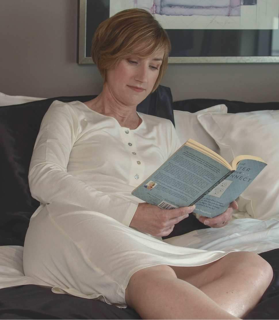  Women's Silkspun Nightgown in Natural White