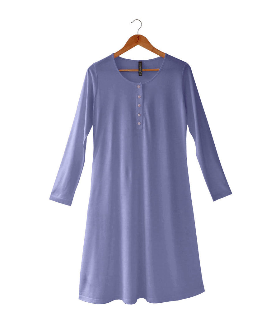  Women's Silkspun Nightgown in Forget-Me-Not Blue