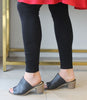 Women's Silkspun Pleated Leggings in Black