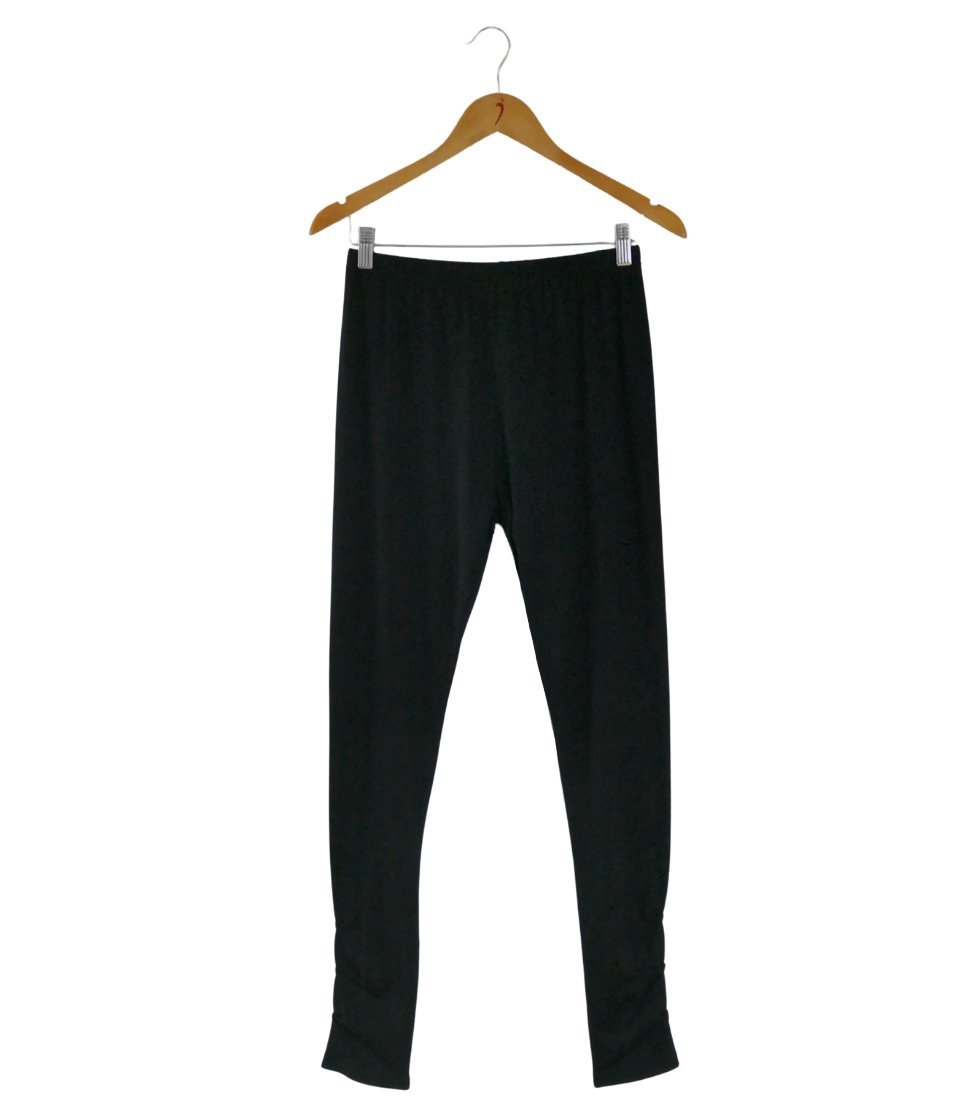 Women's Silkspun Pleated Leggings in Black