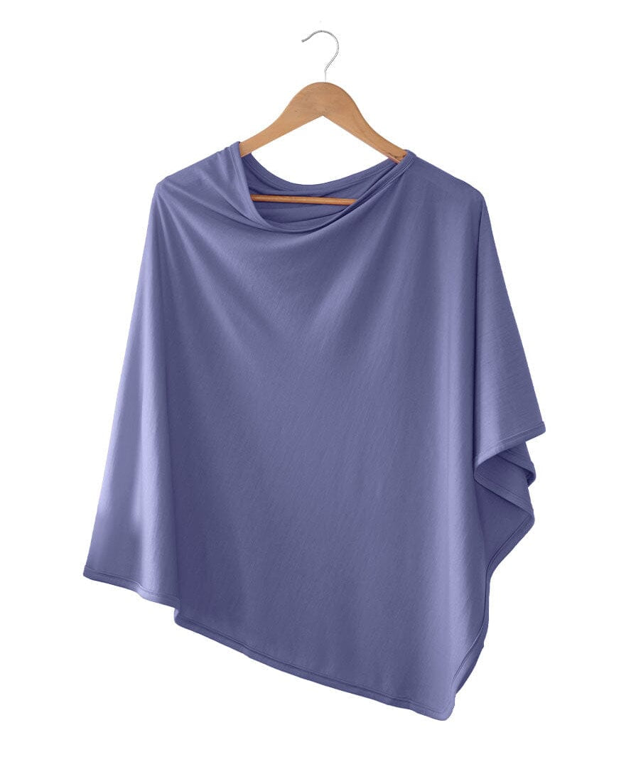Silkspun Poncho in Forget-Me-Not blue