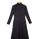 Women's Silkspun High Neck Rachel Dress in Black