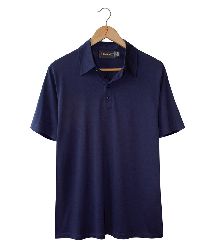 Men's Silkspun Short Sleeve Polo Shirt in Navy