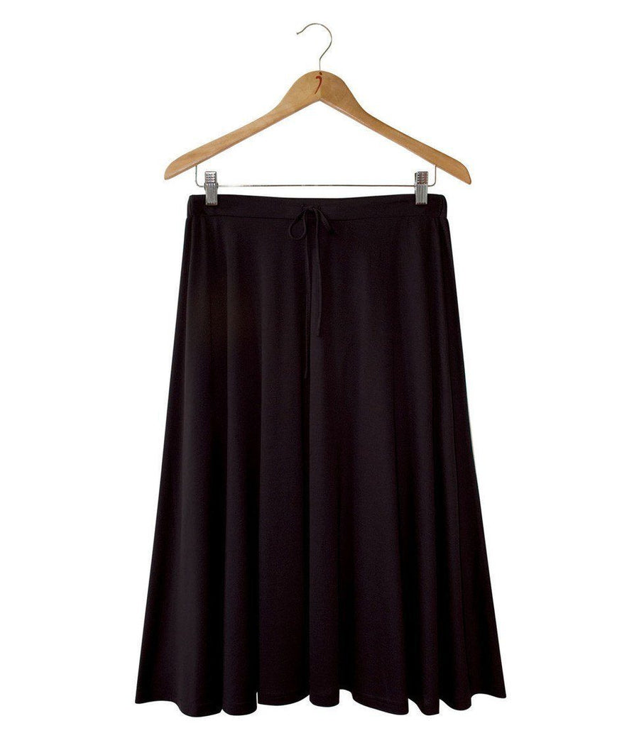 Women's Silkspun Swing Skirt in Black