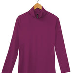 Women's Silkspun Turtle Neck in Mulberry Pink