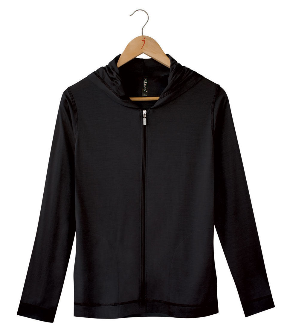 Women's Silkspun Hoodie in Black