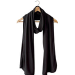 Silkspun Wrap Scarf in Black