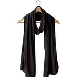 Silkspun Wrap Scarf in Black