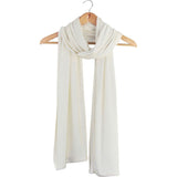 Silkspun Wrap Scarf in Natural White