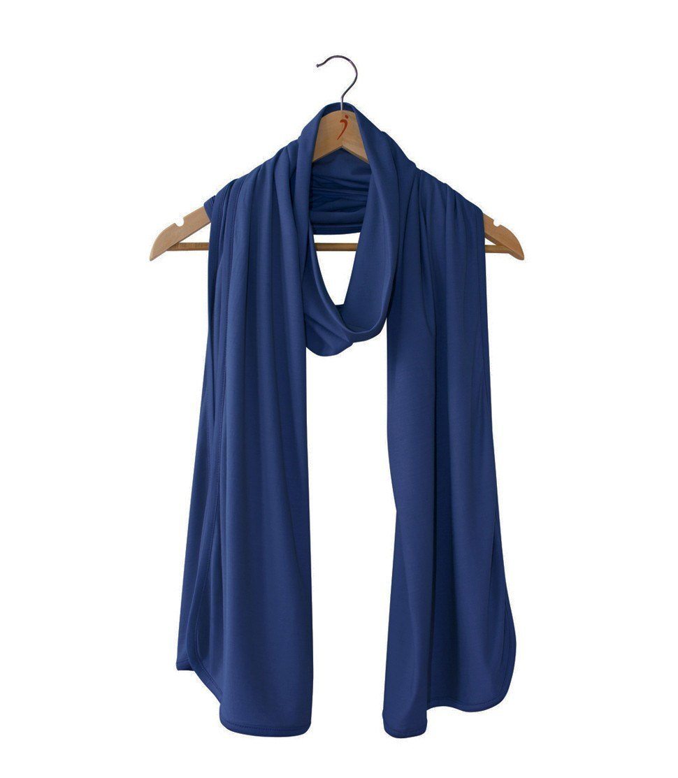 Silkspun Wrap Scarf in Navy