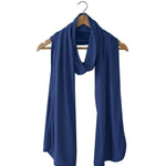 Silkspun Wrap Scarf in Navy