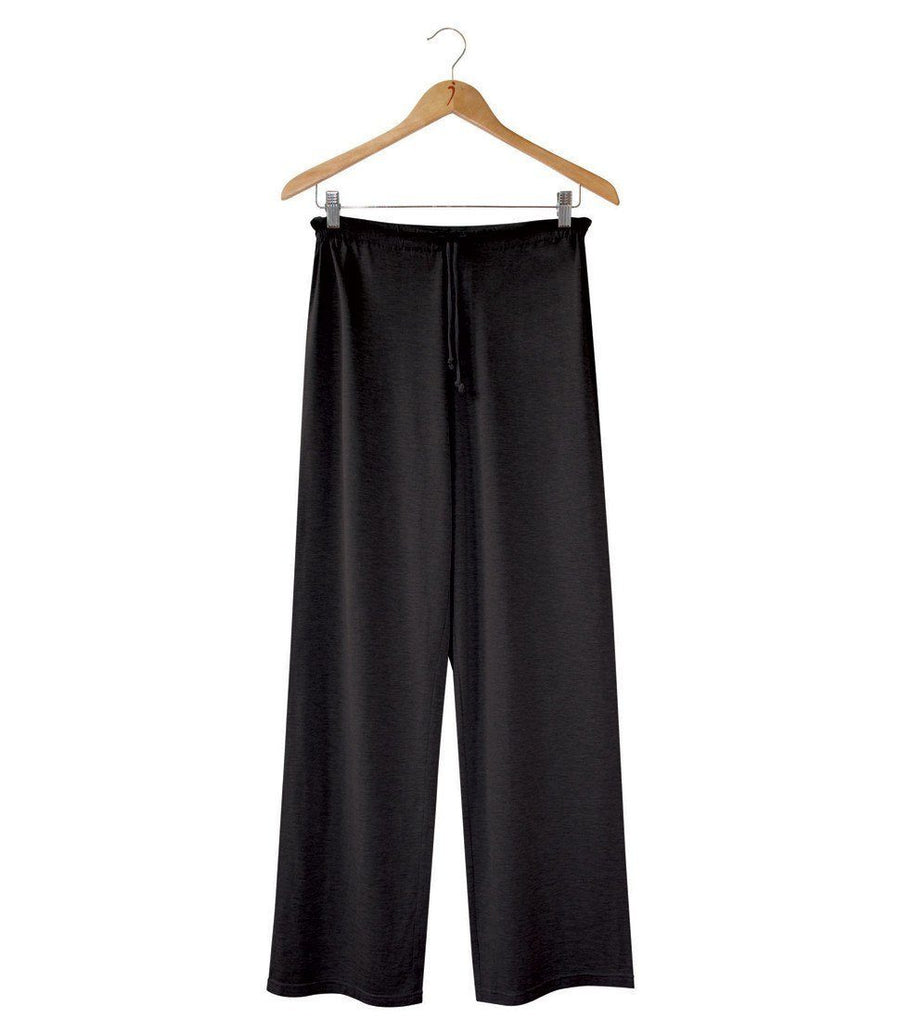 Silksilky Black Silk Pants for Women Smooth Silk Wide Leg Pants – SILKSILKY